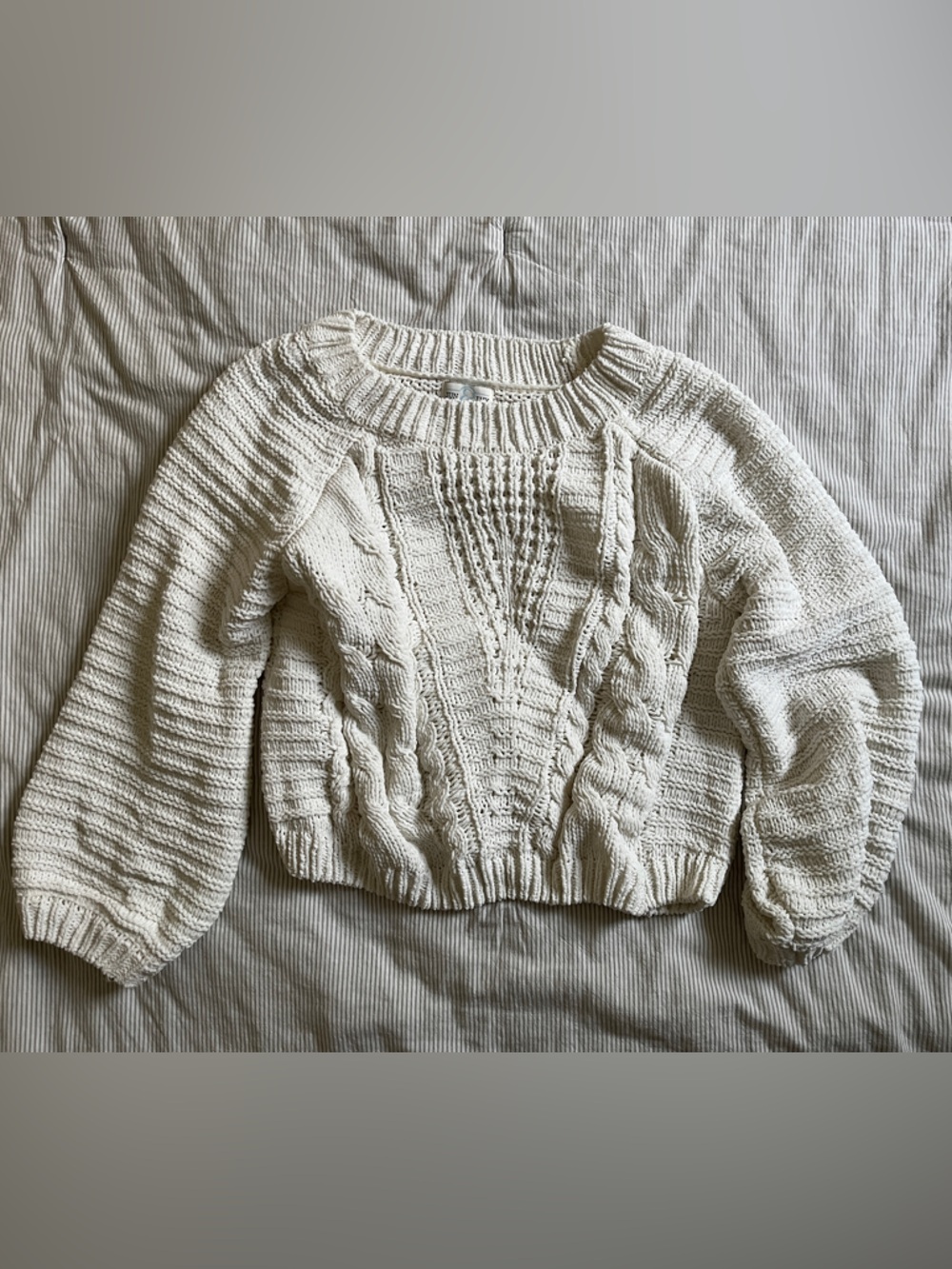 Cream Chunky Cable Knit Sweater